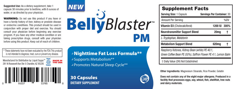 Belly Blaster PM Ingredients