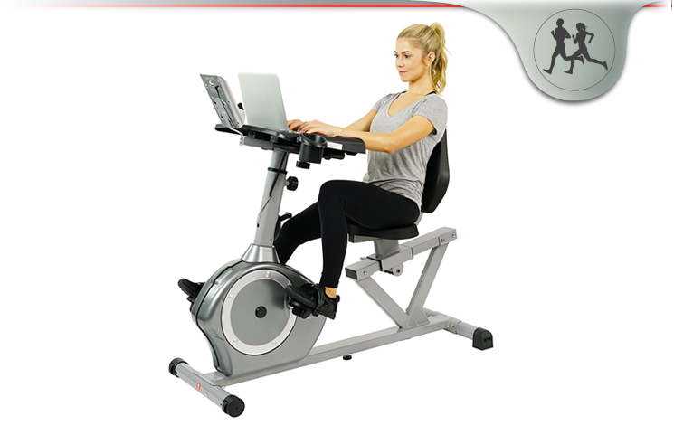 Sunny Health & Fitness Magnetic Recumbent Desk Exercise Bike