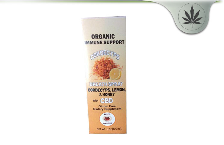 Red Reishi Organic Immune Support Breath Spray Cordyceps Lemon Honey CBD