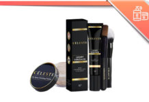 Céleste Skincare Products: Luxury Concealer, Finishing Powder and Beauty Brush
